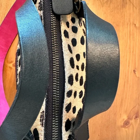 Parker Thatch Leopard Print Women's Bag with pink Strap - Picture 6 of 8